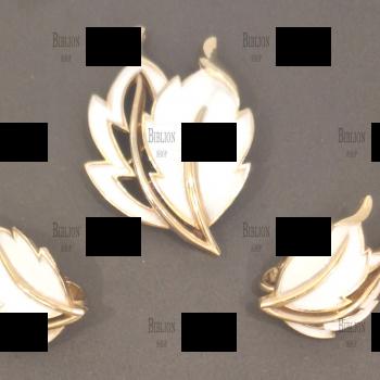 Украшение Trifari .Винтажный набор клипсы+брошь (США,1980г-1990г) - Biblion.shop