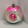 Шар  "Прожектор" розовый  (малый),ёлочная игрушка (Стекло СССР) - Biblion.shop 