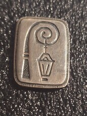 Значок СССР Фонари Ленинграда. 1950-е годы (Оригинал,серебро 875 пробы) - Biblion.shop 