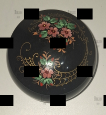 Шкатулка винтажная   с  росписью (СССР,металл) - Biblion.shop 