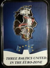 Набор из 3-х монет 50 франков 2015г "Балтийские страны в Еврозоне"  - Biblion.shop 