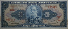 Банкнота 20 крузейро, Бразилия ( 1961-63 гг.) - Biblion.shop 
