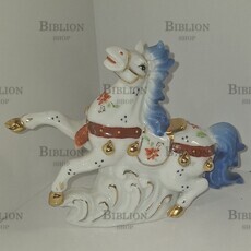 Статуэтка фарфоровая  Конь (Позолота,роспись) - Biblion.shop 