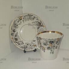 Чайная пара  ЛФЗ "Розы" (1970-е СССР,винтаж) - Biblion.shop 