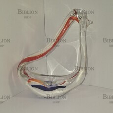 Ваза декоративная (пепельница) стеклянная "Птенец" Румыния,  Prodcomplex Tirgu - Mures (1970-1980 гг., гутная техника) - Biblion.shop 