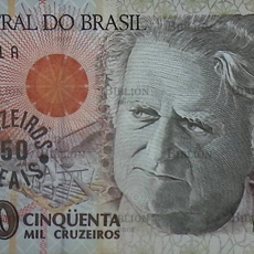 Банкнота  50000 крузейро, Бразилия ( 1993 г) Надпечатка 50 крузейро (новых) - Biblion.shop 