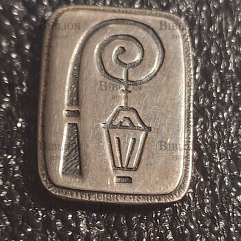 Значок СССР Фонари Ленинграда. 1950-е годы (Оригинал,серебро 875 пробы) - Biblion.shop 
