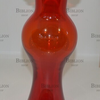 Ваза декоративная ,рубиновое цветное стекло(Винтаж СССР 1970-е,,завод Красный мак) - Biblion.shop 