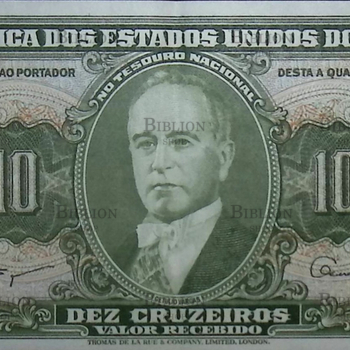 Банкнота 10 крузейро, Бразилия (1953-1960 г) - Biblion.shop 